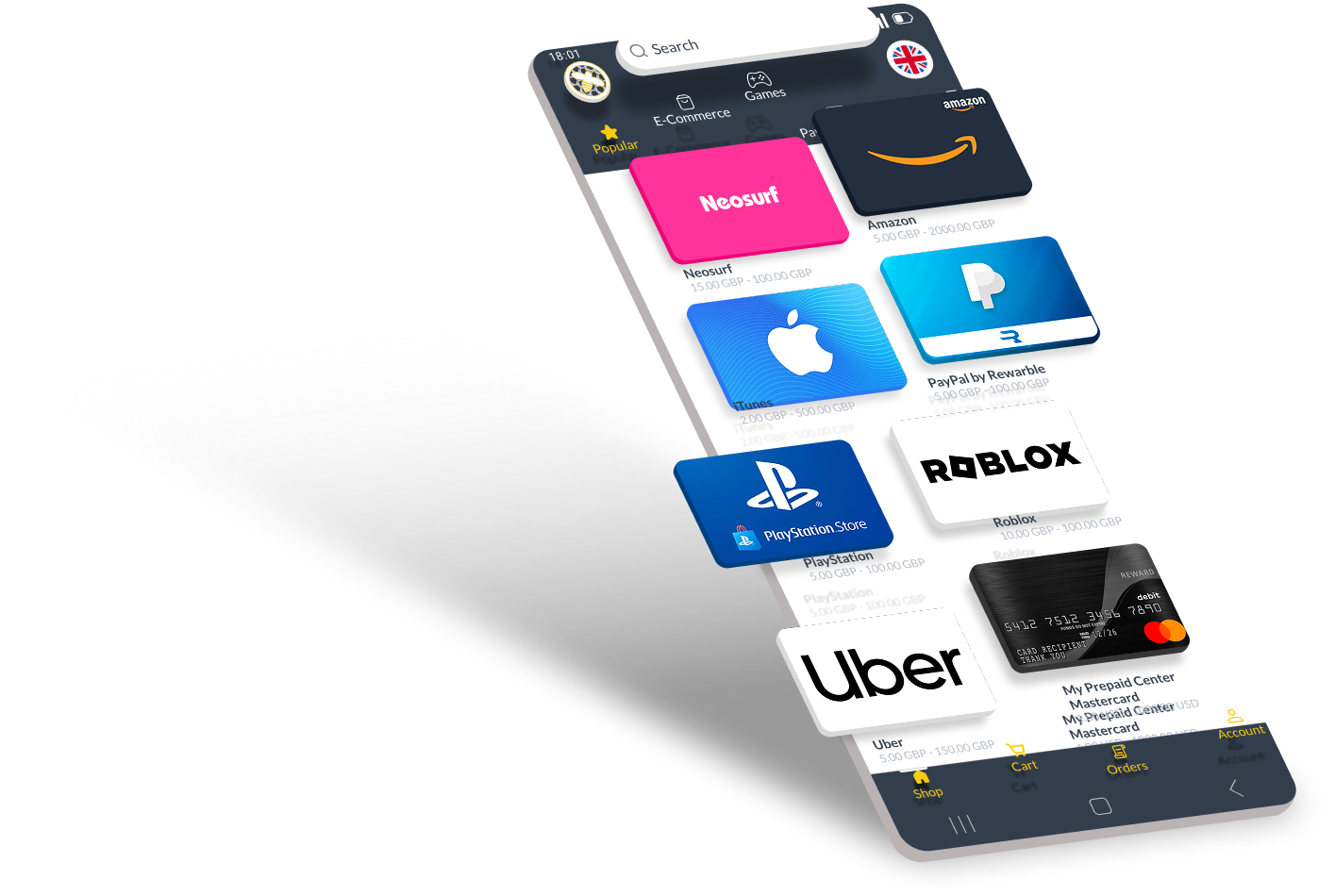 Phone mockup left